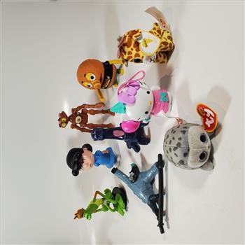 Lot of 9 Various McDonald's Toys 2 Children's Books