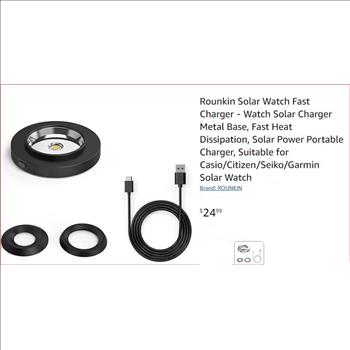 Solar Watch Charger Light Box for Men & Women with 8H Timer