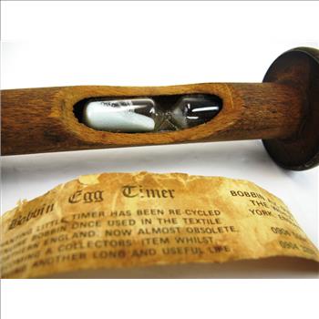 Antique Turn of the Century Bobbin Egg Timer