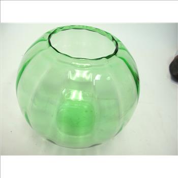 Vintage Green Depression Glass Bowl