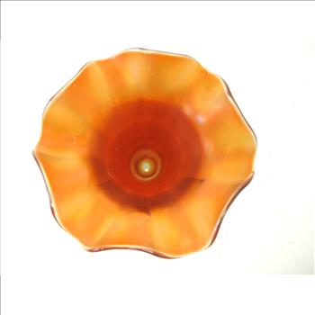 Burnt Orange Art Glass Vase