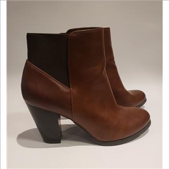 Women's CALL IT SPRING Vegan Leather Heeled Ankle Boots Sz US-10