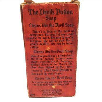 Vintage The Devils Potion Soap - Cleans Like The Devil Soap 5oz