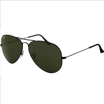 Rayban Aviator Sunglasses - 3026 - Black Frame / Black Lens