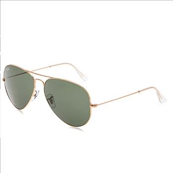 Rayban Aviator Sunglasses - 3026 - Gold Frame / Mirror Green Lens