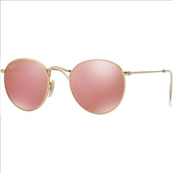 Ray Ban Sunglasses New Model 3447 - Retail $204.00 - Gold Frame Pink Mirror Lens