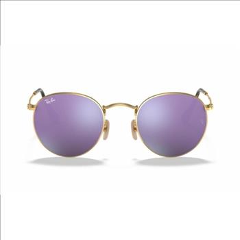 Ray Ban Sunglasses New Model 3447 - Retail $204.00 - Gold Frame - Purple Blue Lens