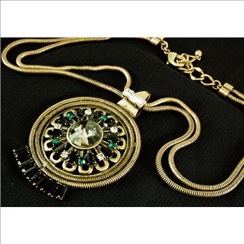 New - Set of 2 Designer Stella Nemiro Swarovski Crystal and Gemstone Necklace and Bracelet - OVER 80% OFF - $189.00 Retail