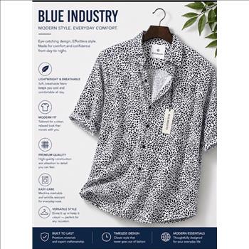 Shirt Men's XL Blue Industry Sz XL