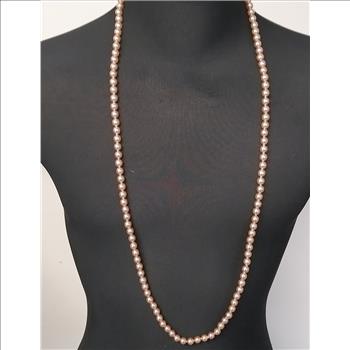 PEARL NECKLACE - CHAMPAGNE COLOR PEARLS FROM CZECH REPUBLIC