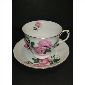 Vintage Queen Anne Bone China Cup and Saucer Pattern No. 8217