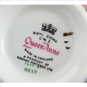 Vintage Queen Anne Bone China Cup and Saucer Pattern No. 8217