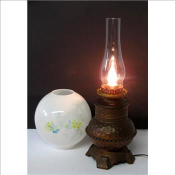 Victorian Gone with the Wind Electric Lamp 