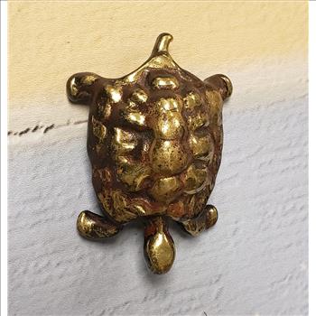 Vintage Solid Brass Small Turtle Figurine