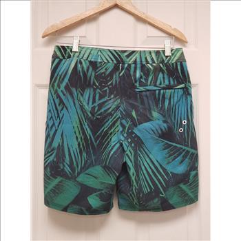 American Eagle Outfitters Men's Green Tropical Leaves Print Boardshorts Sz S, Vietnam
