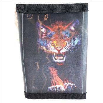 3D Tiger & Wolf Folded Wallet