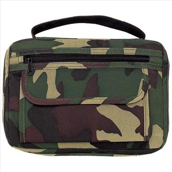 New CAMO BIBLE COVER Side Pocket Green Mossy Camouflage Book Case Cross Zipper