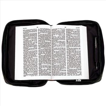 New CAMO BIBLE COVER Side Pocket Green Mossy Camouflage Book Case Cross Zipper