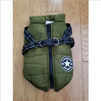 NWT Olive Green Padded Puffer Dog Vest Sz Small