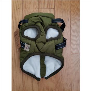 NWT Olive Green Padded Puffer Dog Vest Sz Small