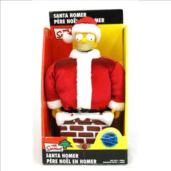Christmas Decoration: Animated Simpsons Homer Santa Stuck in Chimney - VIEW VIDEO