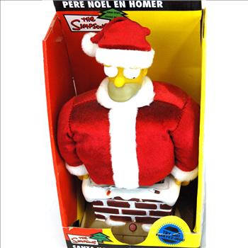 Christmas Decoration: Animated Simpsons Homer Santa Stuck in Chimney - VIEW VIDEO