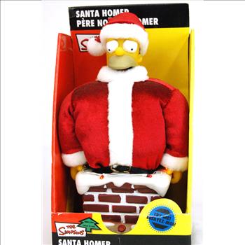 Christmas Decoration: Animated Simpsons Homer Santa Stuck in Chimney - VIEW VIDEO
