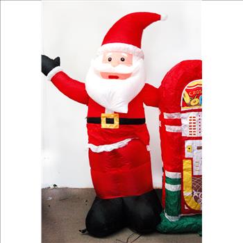Christmas - 5 Feet Tall Inflatable Animated Singing  Santa and Juke Box - View Video