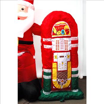 Christmas - 5 Feet Tall Inflatable Animated Singing  Santa and Juke Box - View Video