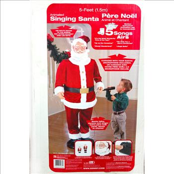Christmas - 5 Feet Tall Realistic Santa Clause Karaoke