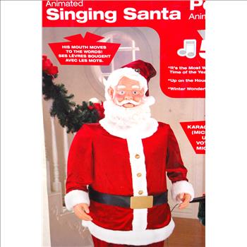 Christmas - 5 Feet Tall Realistic Santa Clause Karaoke