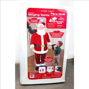 Christmas - 5 Feet Tall Realistic Santa Clause Karaoke