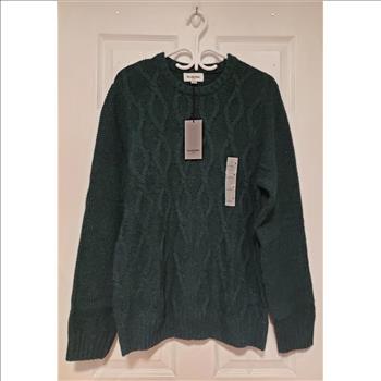 NWT Goodfellow & Co. Men's Green Cable Knit Sweater Sz Medium