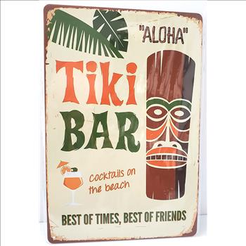 Vintage Looking Aloha Tiki Bar Metal Sign 8