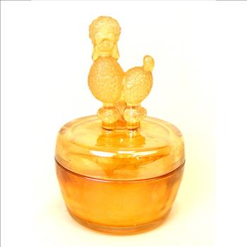 1950's Jeannette Glass Powder Jar