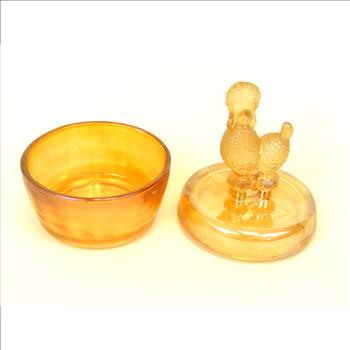 1950's Jeannette Glass Powder Jar