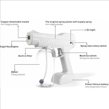 Portable Electric Sprayer Handheld Blue Light Nano Sterilization Atomizer 800ml