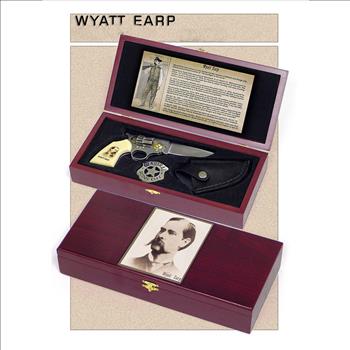 Wyatt Earp Collectible Wooden Box Knife Set