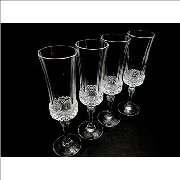 Crystal Champagne Flutes Cristal D'Arques-Durand Longchamp Flutes