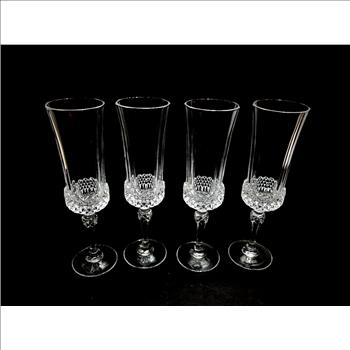Crystal Champagne Flutes Cristal D'Arques-Durand Longchamp Flutes