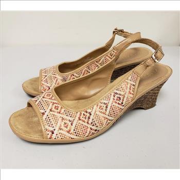 Aerosoles Dozen Roses Weave Pattern Open Toes Sling Back Women's Sandals Sz 8.5M