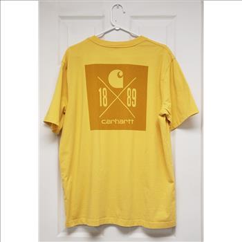 Carhartt Relaxed Fit Yellow Graphic Back Print Men's T-Shirt Sz L, Guatemala