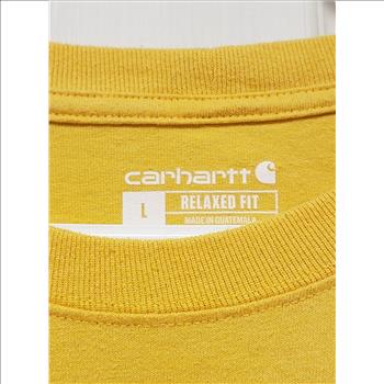 Carhartt Relaxed Fit Yellow Graphic Back Print Men's T-Shirt Sz L, Guatemala