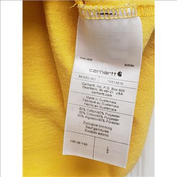 Carhartt Relaxed Fit Yellow Graphic Back Print Men's T-Shirt Sz L, Guatemala