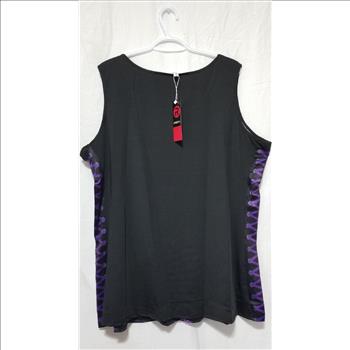 PLUS SIZE SKULL FLORAL PRINT GOTHIC TANK TOP-5X