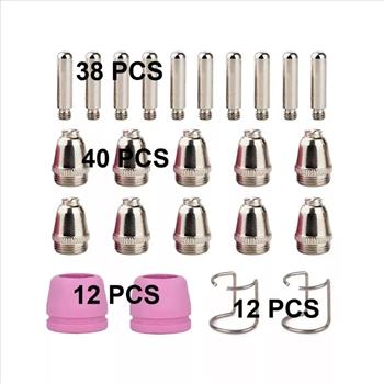 Lot of 102 PCS Electrodes Tips Cups Rings fit Amico CUT-60HF 60 Amp Pilot Arc Plasma Cutter