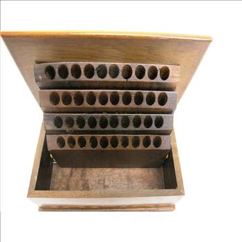 1940s Wooden Cigarette Box