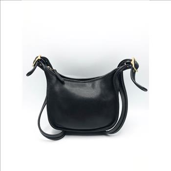 COACH Janice Legacy Vintage Black Soft Leather Crossbody Bag # 9950 Retail $ 398 
