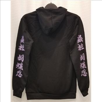 Anime Graphic Printed Demon Slayer Shinobu Kochou Drawstring Hoodie Size - L