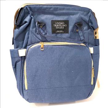 Living Traveling Share Large Waterproof Baby Backpack Diaper Bag Maternity Diaper Blue Bag